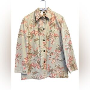 Jones NewYork Signature Floral Women's Jacket Sz Small with pockets.